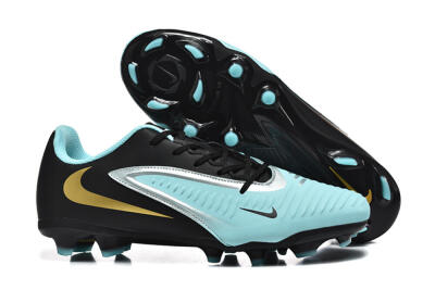 Men's Nike Phantom 6 Elite Low FG Firm Ground Low-Tops Football Boots - Jade/Black/Silver/Gold