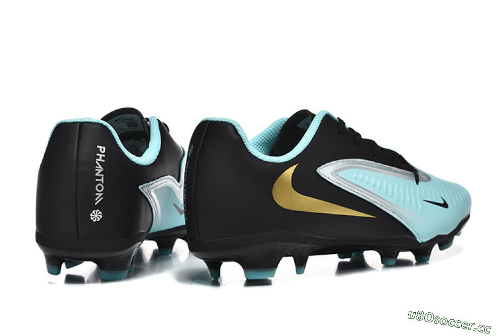 Men's Nike Phantom 6 Elite Low FG Firm Ground Low-Tops Football Boots - Jade/Black/Silver/Gold 9