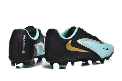 Men's Nike Phantom 6 Elite Low FG Firm Ground Low-Tops Football Boots - Jade/Black/Silver/Gold