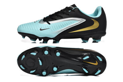 Men's Nike Phantom 6 Elite Low FG Firm Ground Low-Tops Football Boots - Jade/Black/Silver/Gold
