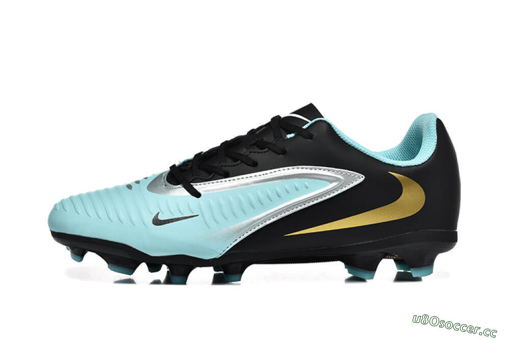 Men's Nike Phantom 6 Elite Low FG Firm Ground Low-Tops Football Boots - Jade/Black/Silver/Gold 0