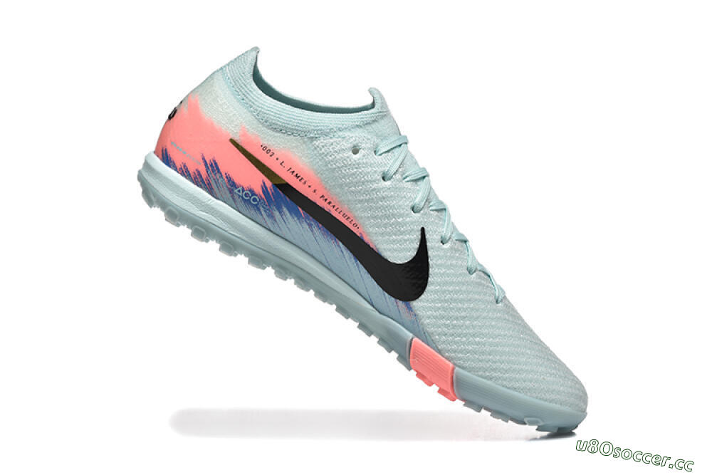 Men's Nike Air Zoom Mercurial Vapor 16 Elite TF Artificial Turf Low-Tops Football Shoes - Jade/Black/Pink 7