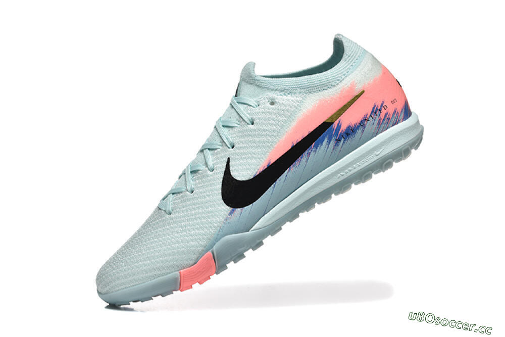 Men's Nike Air Zoom Mercurial Vapor 16 Elite TF Artificial Turf Low-Tops Football Shoes - Jade/Black/Pink 8