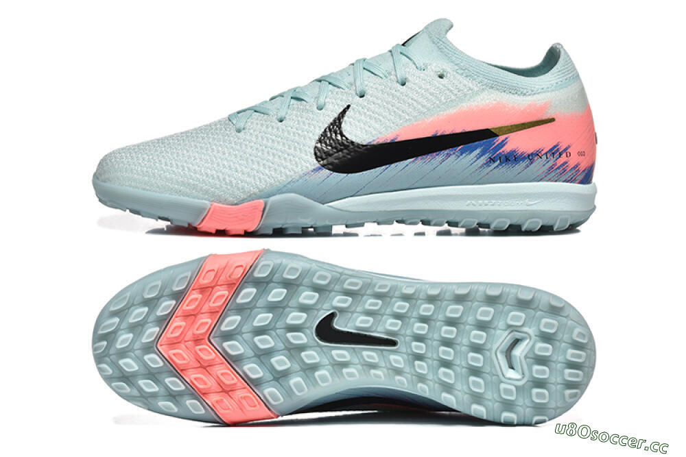 Men's Nike Air Zoom Mercurial Vapor 16 Elite TF Artificial Turf Low-Tops Football Shoes - Jade/Black/Pink 1
