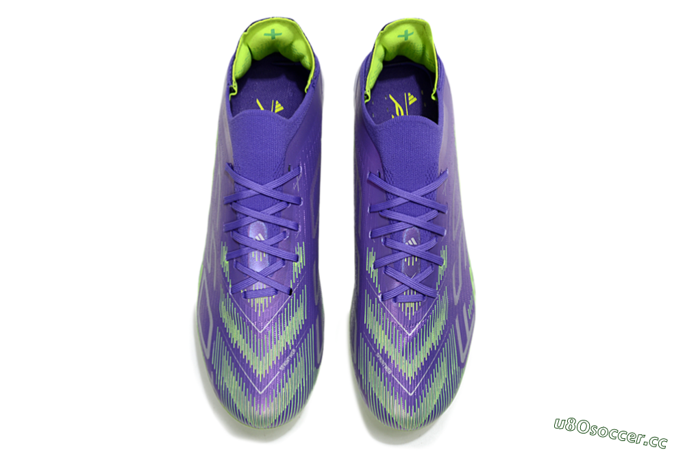 Unisex Adidas F50+ Lightstrike Pro FG Firm Ground Low-Tops Football Boots - Purple/Yellow/White 4