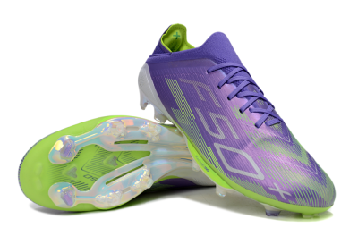 Unisex Adidas F50+ Lightstrike Pro FG Firm Ground Low-Tops Football Boots - Purple/Yellow/White