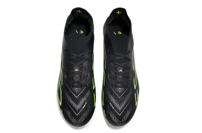 Unisex Adidas F50+ Lightstrike Pro FG Firm Ground Low-Tops Football Boots - Black/Silver/Yellow