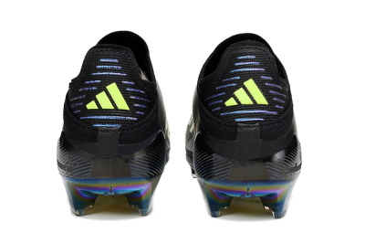 Unisex Adidas F50+ Lightstrike Pro FG Firm Ground Low-Tops Football Boots - Black/Silver/Yellow