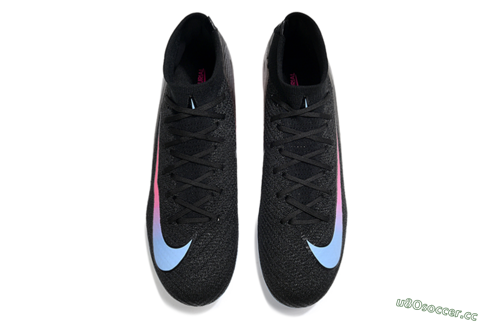 Unisex Nike Air Zoom Mercurial Superfly 10 Elite FG Firm Ground High-Tops Football Boots - Black/Blue/Pink 4