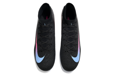 Unisex Nike Air Zoom Mercurial Superfly 10 Elite FG Firm Ground High-Tops Football Boots - Black/Blue/Pink