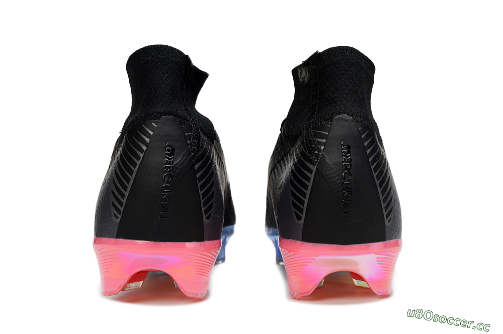 Unisex Nike Air Zoom Mercurial Superfly 10 Elite FG Firm Ground High-Tops Football Boots - Black/Blue/Pink 5