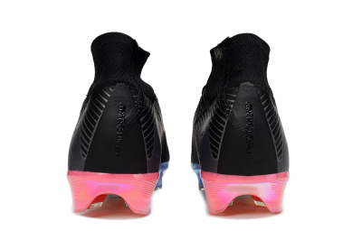 Unisex Nike Air Zoom Mercurial Superfly 10 Elite FG Firm Ground High-Tops Football Boots - Black/Blue/Pink