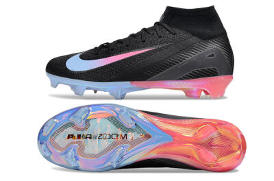 Unisex Nike Air Zoom Mercurial Superfly 10 Elite FG Firm Ground High-Tops Football Boots - Black/Blue/Pink