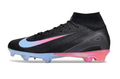 Unisex Nike Air Zoom Mercurial Superfly 10 Elite FG Firm Ground High-Tops Football Boots - Black/Blue/Pink