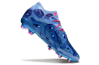 Men's Puma Future 8 Ultimate FG Firm Ground Low-Tops Football Boots - Blue/Pink/Gold