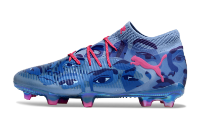 Men's Puma Future 8 Ultimate FG Firm Ground Low-Tops Football Boots - Blue/Pink/Gold