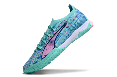 Men's Puma Ultra Ultimate TF Artificial Turf Low-Tops Football Shoes - Jade/Blue/Pink
