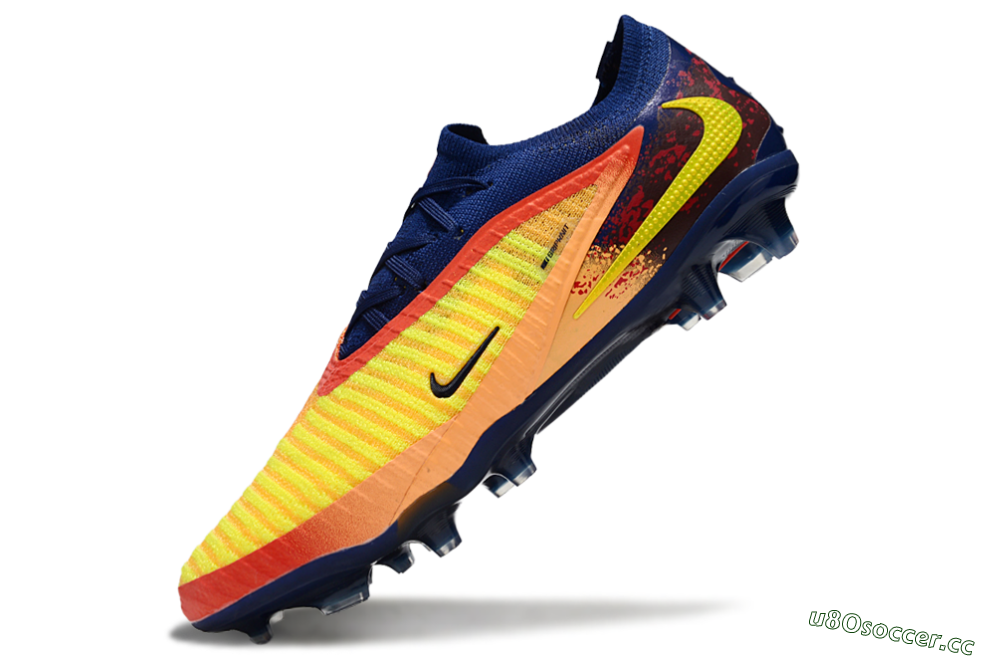 Unisex Nike Phantom 6 Elite Low FG Firm Ground Low-Tops Football Boots - Yellow/Red/Blue/Gold 6