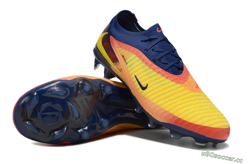 Unisex Nike Phantom 6 Elite Low FG Firm Ground Low-Tops Football Boots - Yellow/Red/Blue/Gold 4