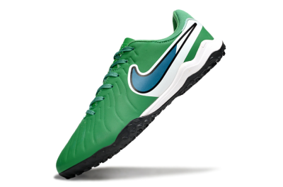 Men's Nike Tiempo Legend 10 Elite TF Artificial Turf Low-Tops Football Shoes - Green/Blue/White