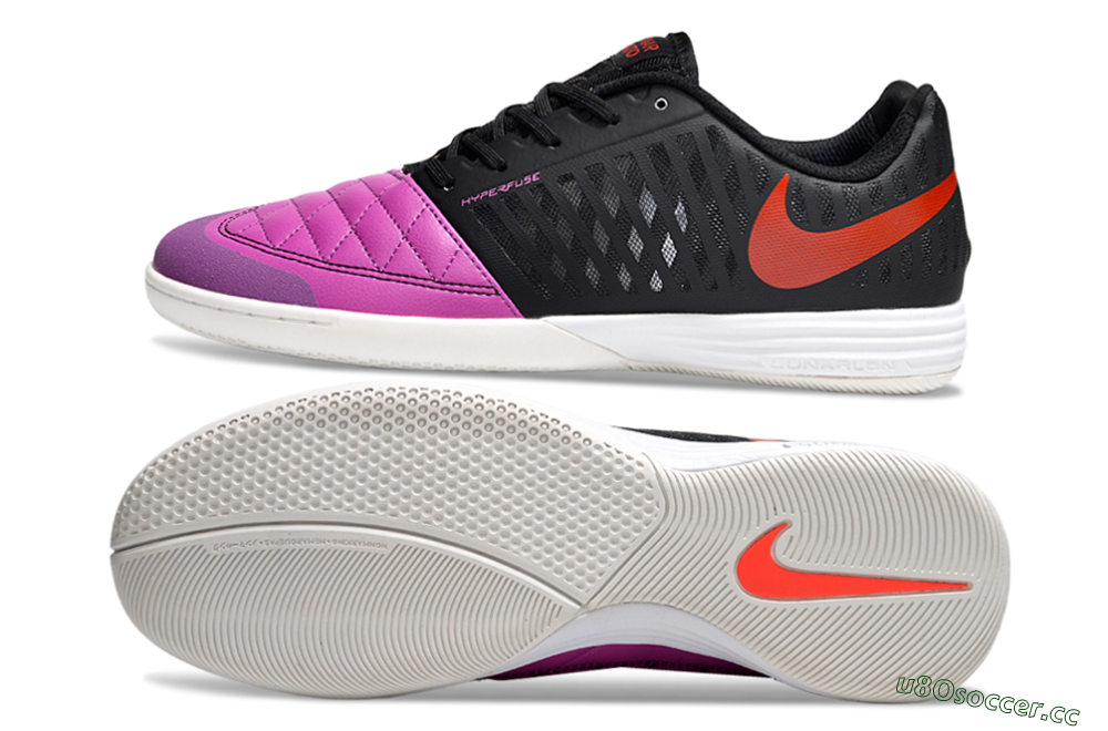 Unisex Nike Lunar Gato 2 IC Indoor & Futsal Low-Tops Football Shoes - Pink/Black/Red 1