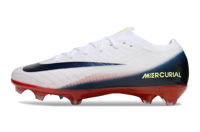 Unisex Nike Air Zoom Mercurial Vapor 16 Elite FG Firm Ground Low-Tops Football Boots - White/Blue/Yellow