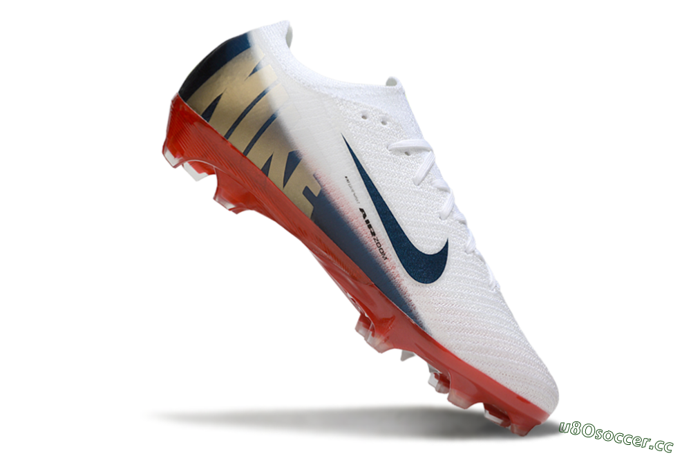 Unisex Nike Air Zoom Mercurial Vapor 16 Elite FG Firm Ground Low-Tops Football Boots - White/Blue/Yellow 4