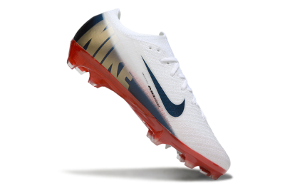 Unisex Nike Air Zoom Mercurial Vapor 16 Elite FG Firm Ground Low-Tops Football Boots - White/Blue/Yellow