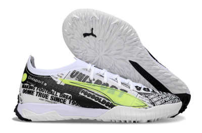 Men's Puma Ultra Ultimate TF Artificial Turf Low-Tops Football Shoes - Black/White/Red