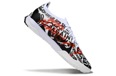 Men's Puma Ultra Ultimate TF Artificial Turf Low-Tops Football Shoes - Black/White/Red