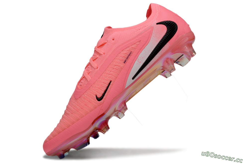 Unisex Nike Phantom 6 Elite Low FG Firm Ground Low-Tops Football Boots - Pink/White/Black 5