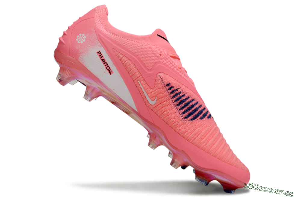 Unisex Nike Phantom 6 Elite Low FG Firm Ground Low-Tops Football Boots - Pink/White/Black 4