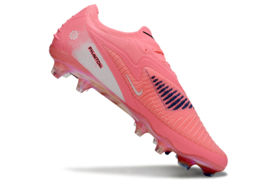 Unisex Nike Phantom 6 Elite Low FG Firm Ground Low-Tops Football Boots - Pink/White/Black