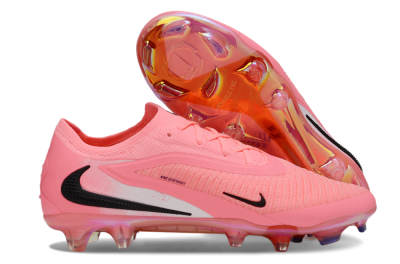 Unisex Nike Phantom 6 Elite Low FG Firm Ground Low-Tops Football Boots - Pink/White/Black