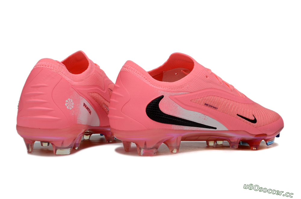 Unisex Nike Phantom 6 Elite Low FG Firm Ground Low-Tops Football Boots - Pink/White/Black 6