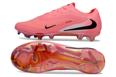 Unisex Nike Phantom 6 Elite Low FG Firm Ground Low-Tops Football Boots - Pink/White/Black