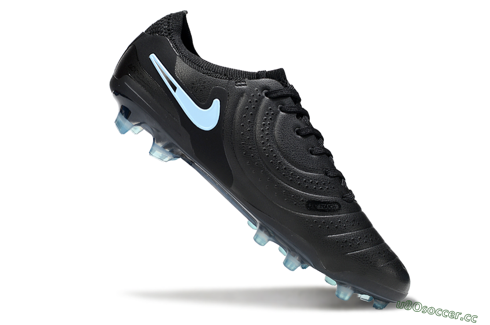 Men's Nike Tiempo Legend 10 Elite FG Firm Ground Low-Tops Football Boots - Black/Jade 4