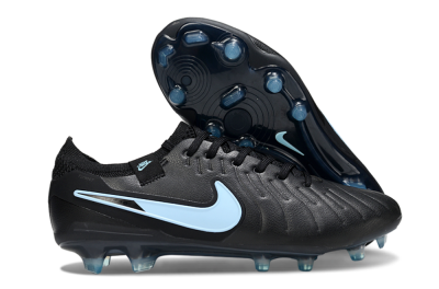 Men's Nike Tiempo Legend 10 Elite FG Firm Ground Low-Tops Football Boots - Black/Jade