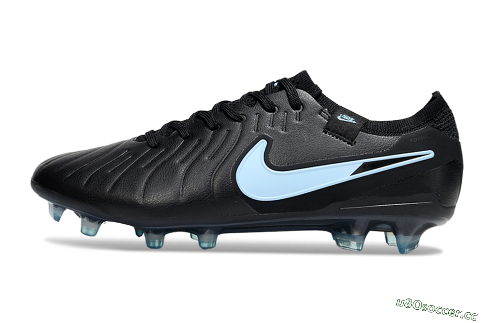 Men's Nike Tiempo Legend 10 Elite FG Firm Ground Low-Tops Football Boots - Black/Jade 0