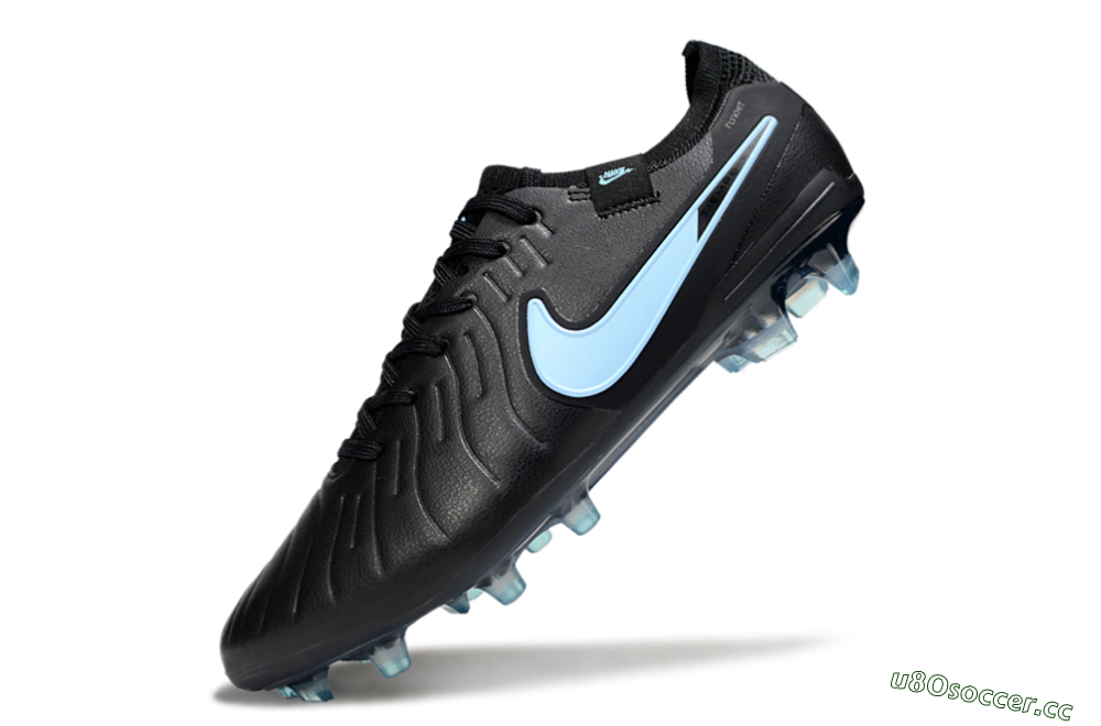 Men's Nike Tiempo Legend 10 Elite FG Firm Ground Low-Tops Football Boots - Black/Jade 5