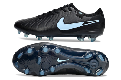 Men's Nike Tiempo Legend 10 Elite FG Firm Ground Low-Tops Football Boots - Black/Jade
