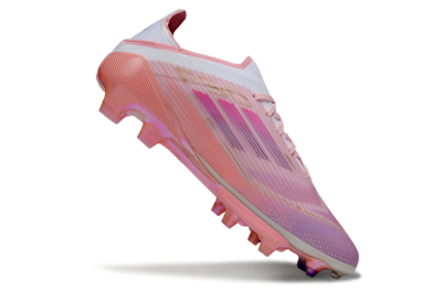 Unisex Adidas F50 Lightstrike Pro FG Firm Ground Low-Tops Football Boots - Pink/Purple/Gold