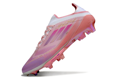 Unisex Adidas F50 Lightstrike Pro FG Firm Ground Low-Tops Football Boots - Pink/Purple/Gold