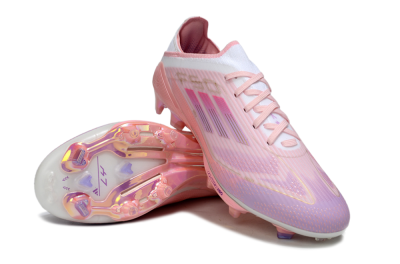 Unisex Adidas F50 Lightstrike Pro FG Firm Ground Low-Tops Football Boots - Pink/Purple/Gold