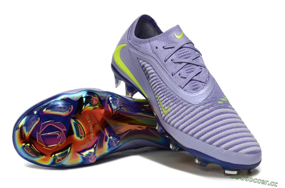Unisex Nike Phantom 6 Elite Low FG Firm Ground Low-Tops Football Boots - Purple/Yellow/Gold 3
