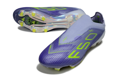 Unisex Adidas F50+ Lightstrike Pro FG Firm Ground Low-Tops Football Boots - Blue/Yellow/White