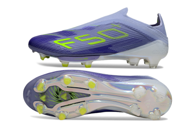 Unisex Adidas F50+ Lightstrike Pro FG Firm Ground Low-Tops Football Boots - Blue/Yellow/White
