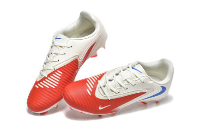 Men's Nike Phantom 6 Elite Low FG Firm Ground Low-Tops Football Boots - Red/White/Blue