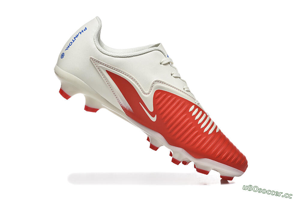 Men's Nike Phantom 6 Elite Low FG Firm Ground Low-Tops Football Boots - Red/White/Blue 7