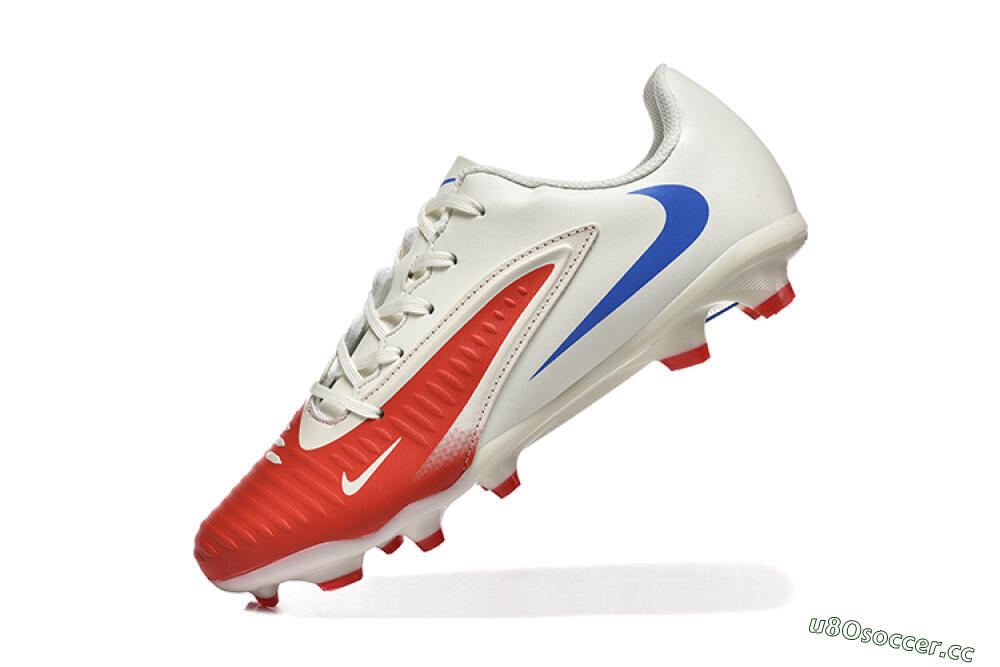 Men's Nike Phantom 6 Elite Low FG Firm Ground Low-Tops Football Boots - Red/White/Blue 8